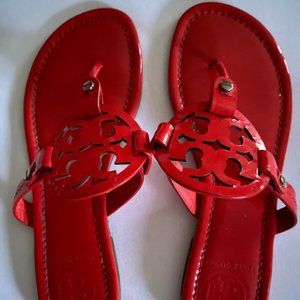 Tory Burch Miller Sandals Red Patent Leather